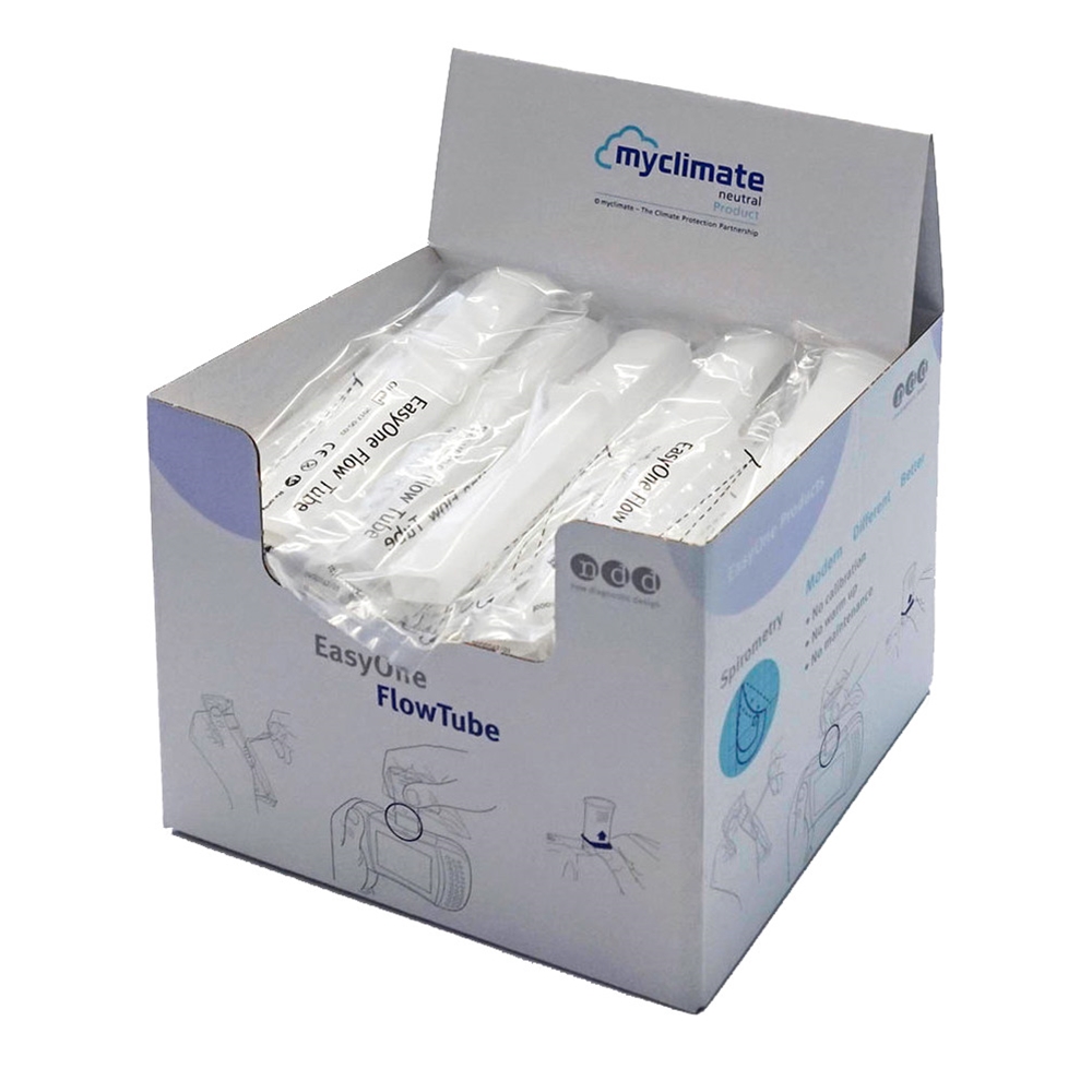 Mouthpieces Spirometer Disposable EasyOne™ Air™ Flow Tubes Individually Wrapped by ndd Medical Technologies  ID 5050-50